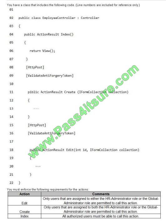 Pass4itsure 70-486 exam questions-q6